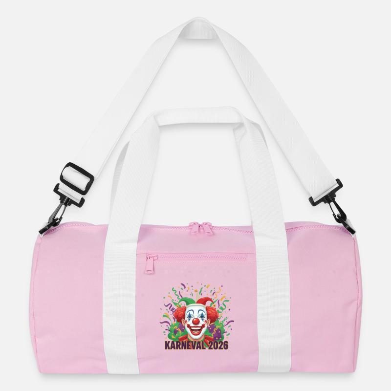 Karneval_2026 - Recycelte Duffel Bag - Rosa/Weiß