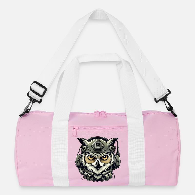 Taktische Eule mit Helm Recycelte Duffel Bag