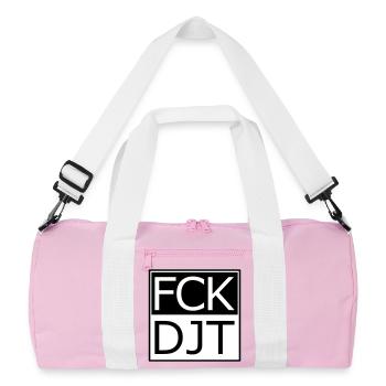 Protestation provocante contre la typographie en bloc - Sac de sport recyclé - rose/blanc - Devant