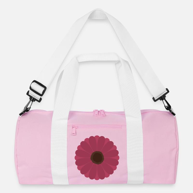 Pink Gerbera Bloom Pattern Recycled Duffel Bag