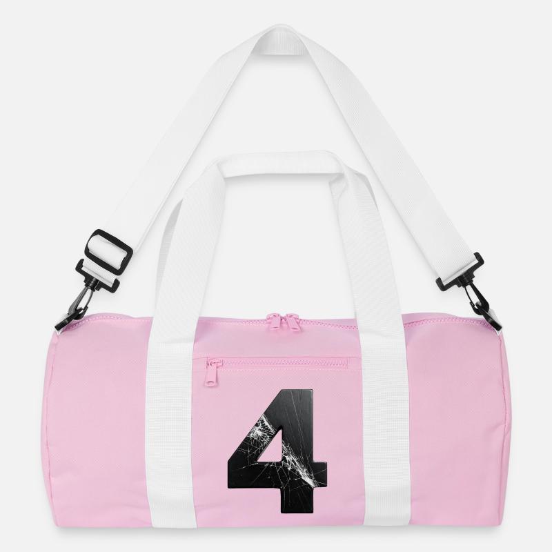 Zerbrochene Vier Muster - Recycelte Duffel Bag - Rosa/Weiß