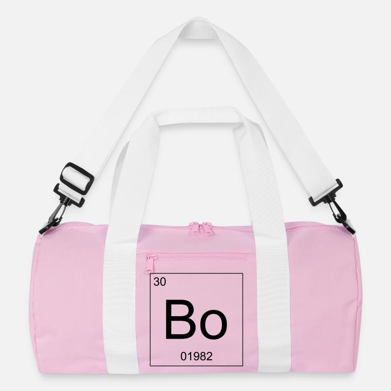 Bo - Recycelte Duffel Bag - Rosa/Weiß