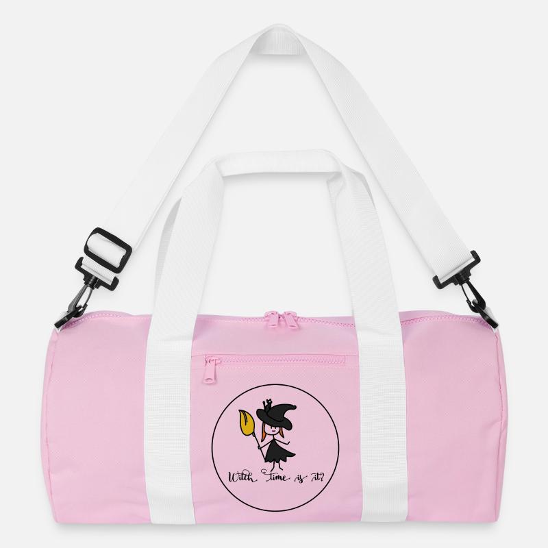 Witch time is it? - Recycelte Duffel Bag - Rosa/Weiß