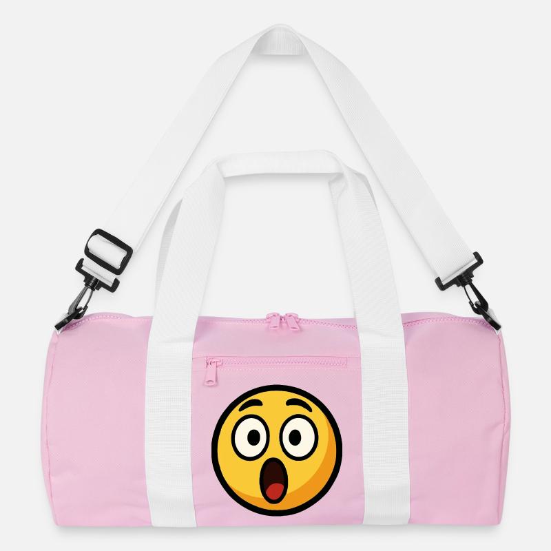 Scared Emoticon Pronounced Face Recycled Duffel Bag