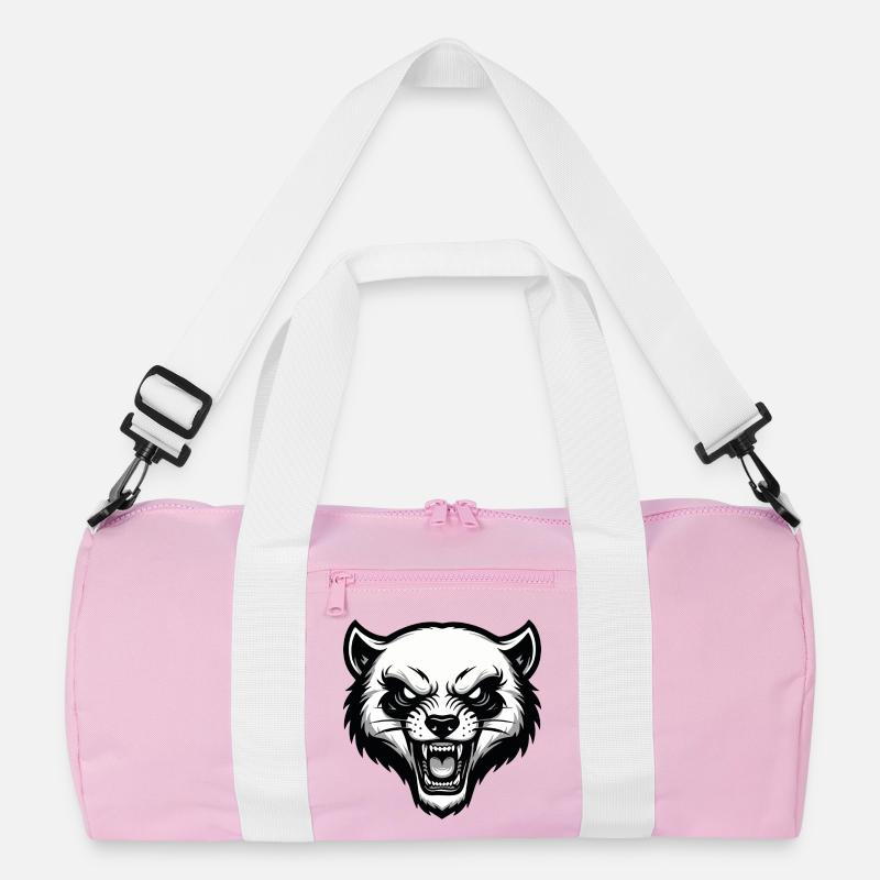 Wild Glutton Wolverine Maskottchen-Logo Recycelte Duffel Bag