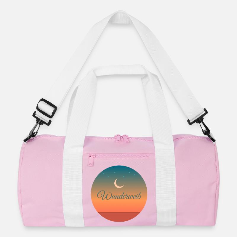 Wunderweib - Recycelte Duffel Bag - Rosa/Weiß