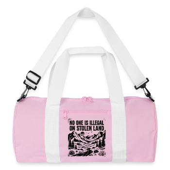 Personne n’est illégal sur des terres volées - Sac de sport recyclé - rose/blanc - Devant