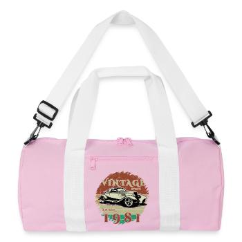 45e anniversaire - Classique - Millésime depuis 04/1981 - Sac de sport recyclé - rose/blanc - Devant