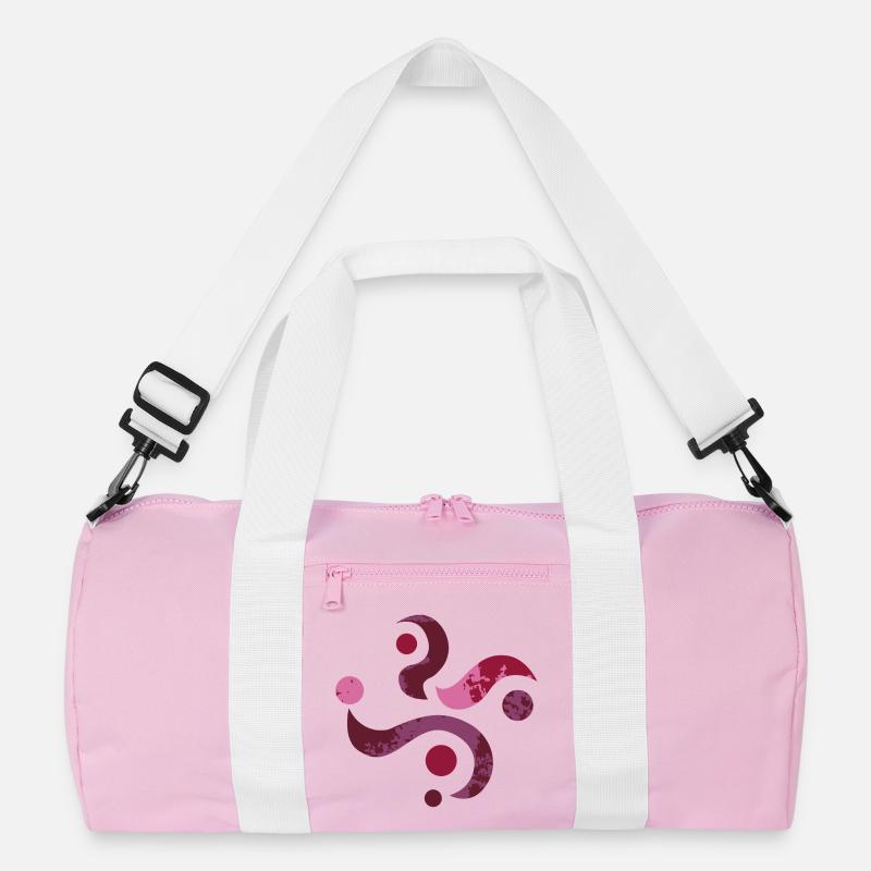yoga-design_28 - Recycelte Duffel Bag - Rosa/Weiß