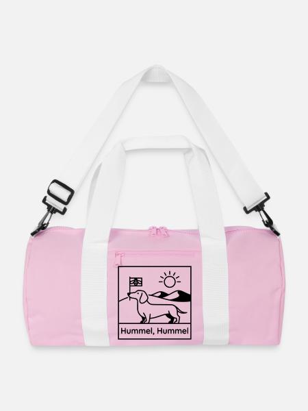 dackel hummel hummel - Recycelte Duffle Bag - Rosa/Weiß