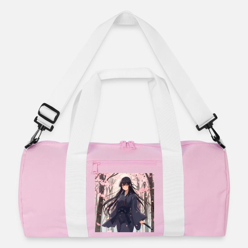 Sakura Samurai im Wald Recycelte Duffel Bag