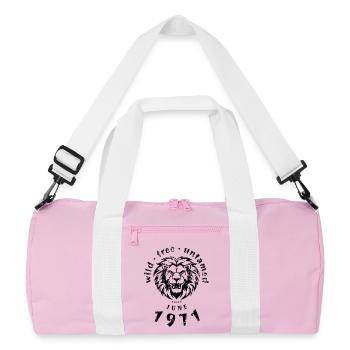 Sauvages, libres et indomptés depuis 06/1971 - Sac de sport recyclé - rose/blanc - Devant