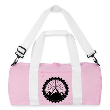 Logo du pneu VTT Gravel Bike Mountains - Sac de sport recyclé - rose/blanc - Devant