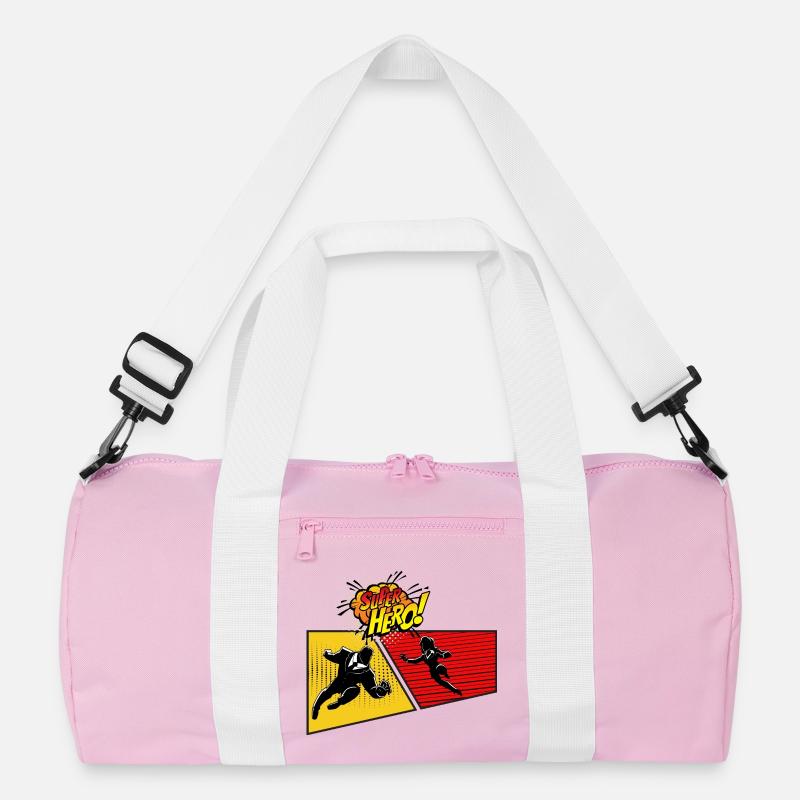 Superhero Pop Art Panel Recycled Duffel Bag