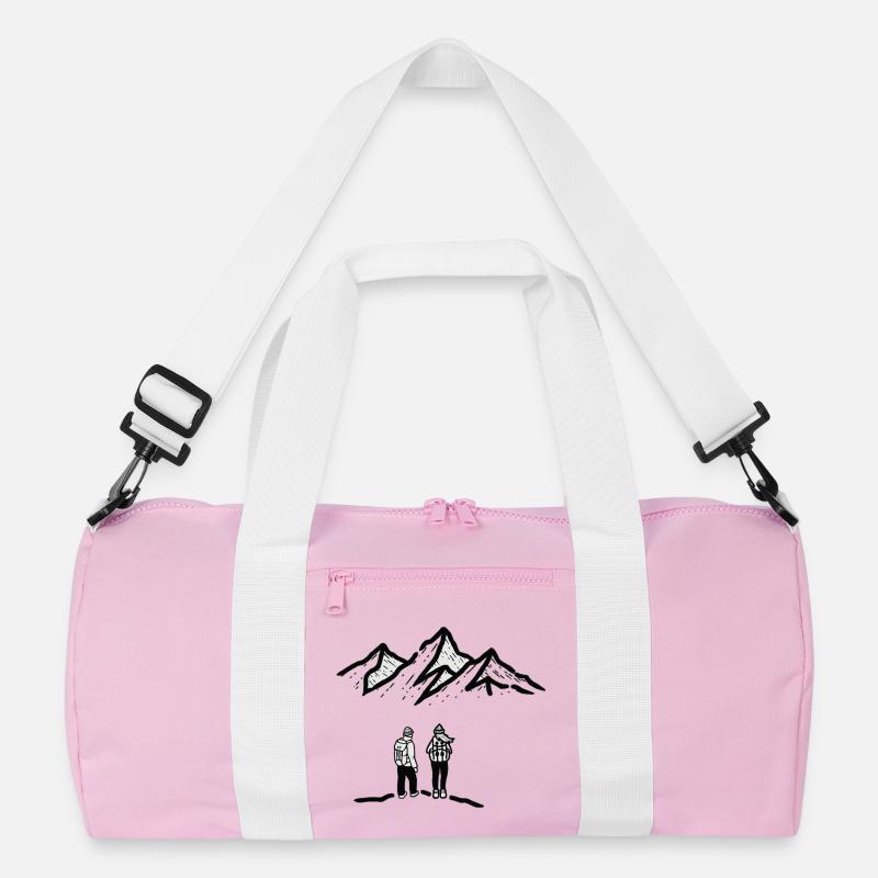 Summit path: Mountaineering duo Recycled Duffel Bag