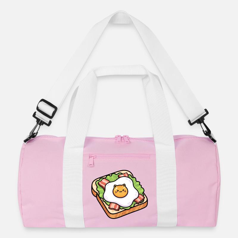 Sunny Toast Katzenei - Recycelte Duffel Bag - Rosa/Weiß