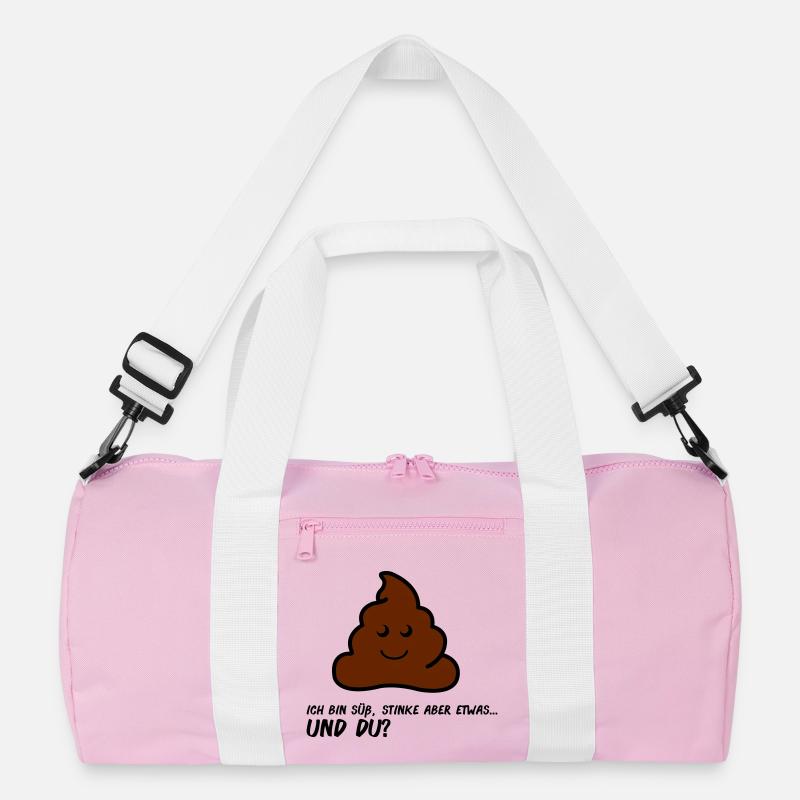 Friendly Poo AA Comic Face Recycled Duffel Bag