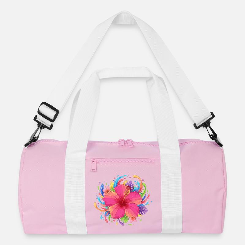 Hibiskusblüte Farbexplosion Recycelte Duffel Bag