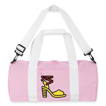 High Heel Shoe Fashion Italy Fashionista - Recycled Duffel Bag - pink/white - Front