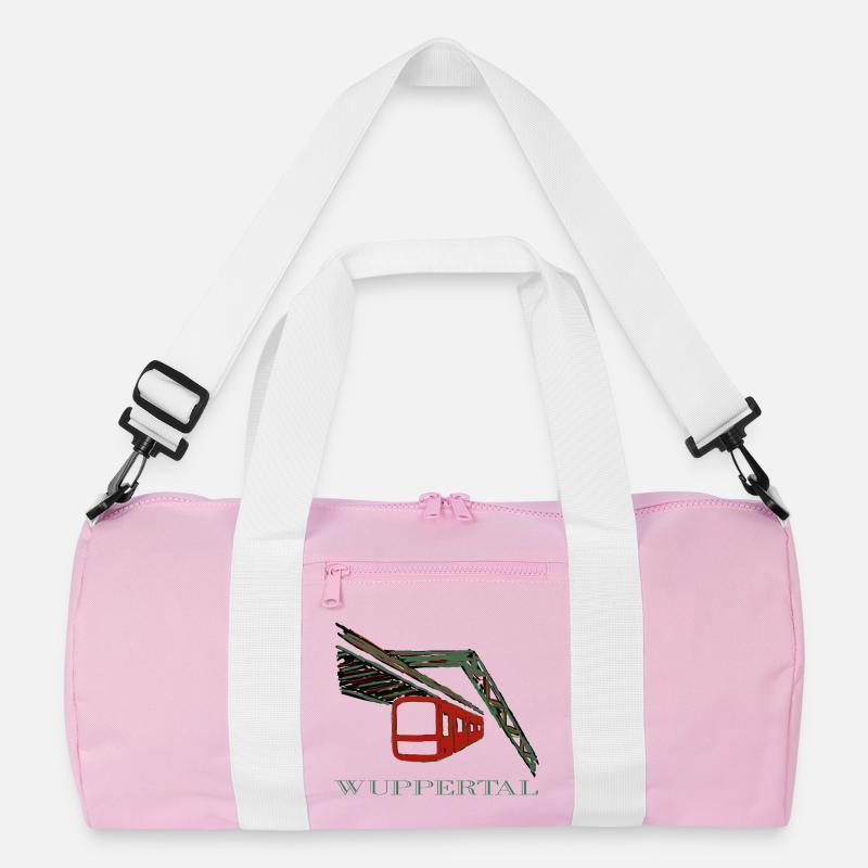 overhead railway - Recycled Duffel Bag - pink/white