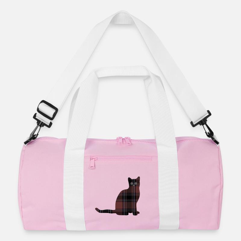 Karokatze - Recycelte Duffel Bag - Rosa/Weiß