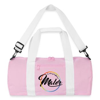 Leidenschaftlicher Maler - Recycelte Duffel Bag - Rosa/Weiß - Vorne