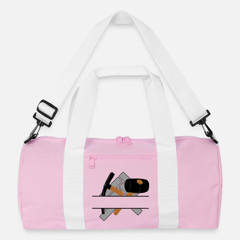 Pflastererlogo mit transparenter Stange dazwischen Recycelte Duffel Bag