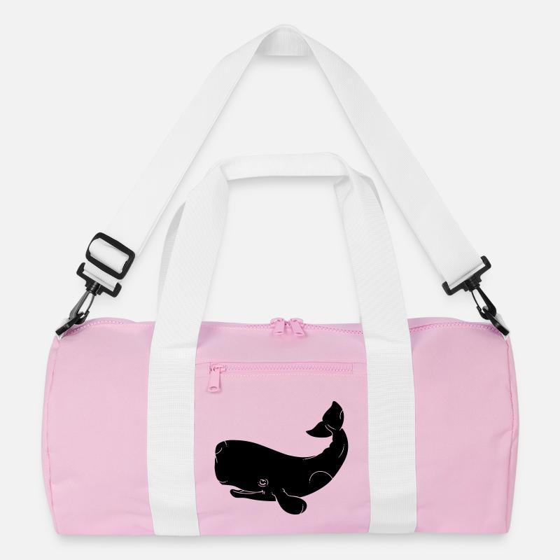 Wal - Recycelte Duffel Bag - Rosa/Weiß