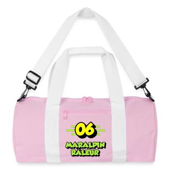 Maralpin râleur - Sac de sport recyclé - rose/blanc - Devant