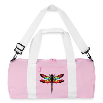 Libelle - Recycelte Duffel Bag - Rosa/Weiß - Vorne