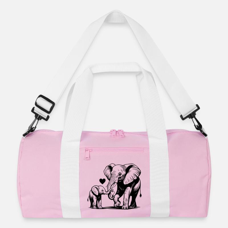 Elefanten Mama Baby Muttertag Geschenkidee Recycelte Duffel Bag
