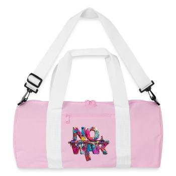 Pas de guerre Coloré Gun Art - Sac de sport recyclé - rose/blanc - Devant