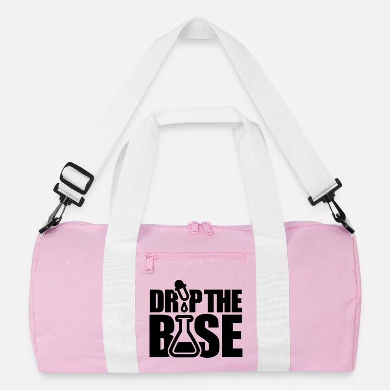 Drop the base - Recycelte Duffel Bag - Rosa/Weiß