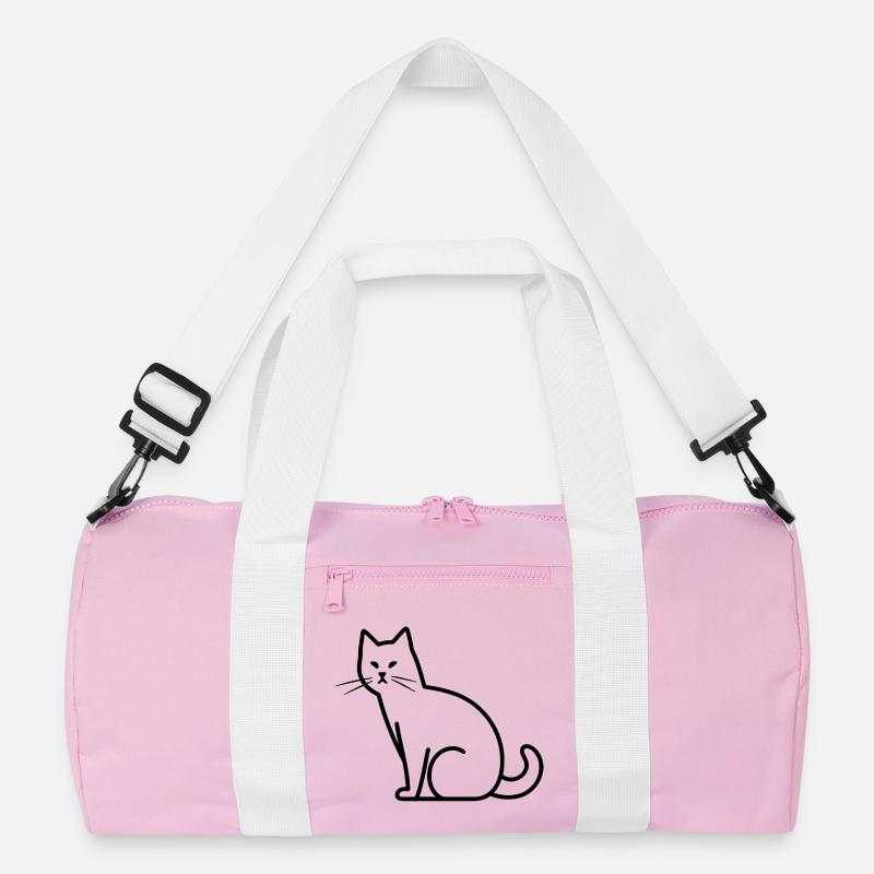 Cat Drawing Recycled Duffel Bag