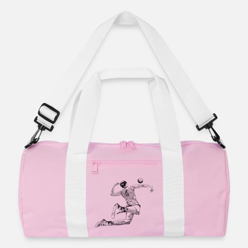 Volleyball - Recycelte Duffel Bag - Rosa/Weiß