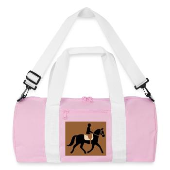 Cavalier équestre passe-temps - Sac de sport recyclé - rose/blanc - Devant