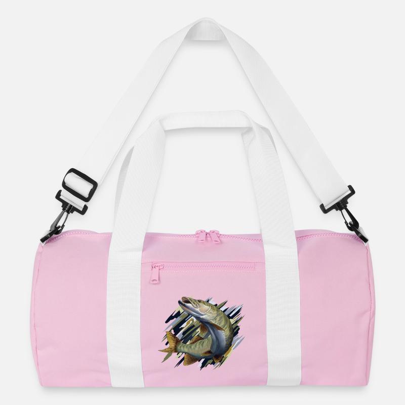 Hecht - Recycelte Duffel Bag - Rosa/Weiß