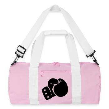 Boxing glove boxing - Recycled Duffel Bag - pink/white - Front