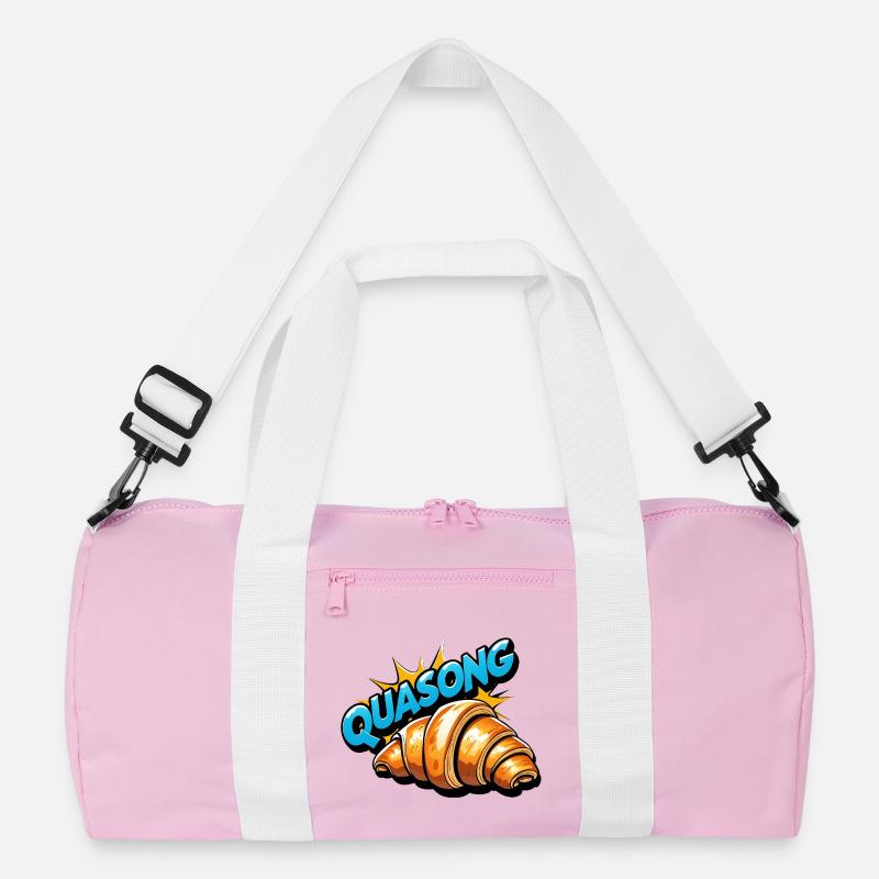 Quasong - Recycelte Duffel Bag - Rosa/Weiß