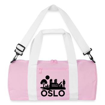Oslo Silhouette Landmarks - Recycled Duffel Bag - pink/white - Front