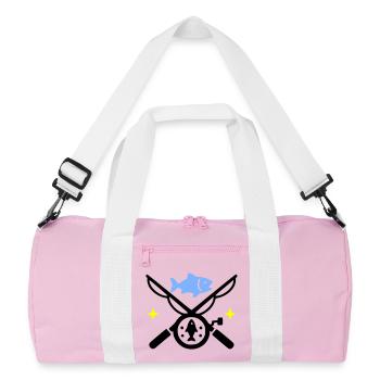 Pêche et pêche | Petri Heil Hobby Logo - Sac de sport recyclé - rose/blanc - Devant