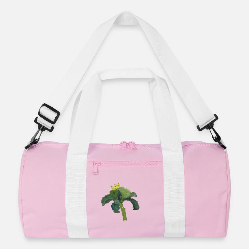 Kohlkönig - Recycelte Duffel Bag - Rosa/Weiß