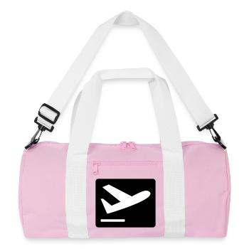 Airplane taking off - Recycled Duffel Bag - pink/white - Front