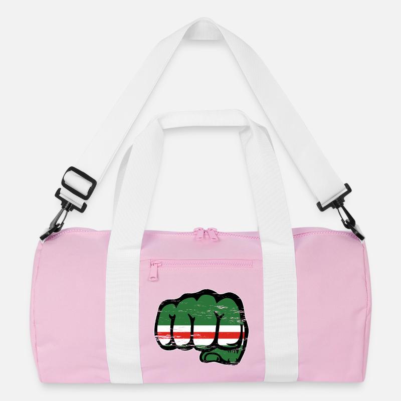 Tschetschenien Flagge Faust used Recycelte Duffel Bag