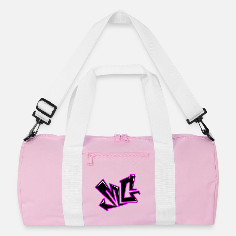 MC Graffiti – Pinker Street-Art - Recycelte Duffel Bag - Rosa/Weiß