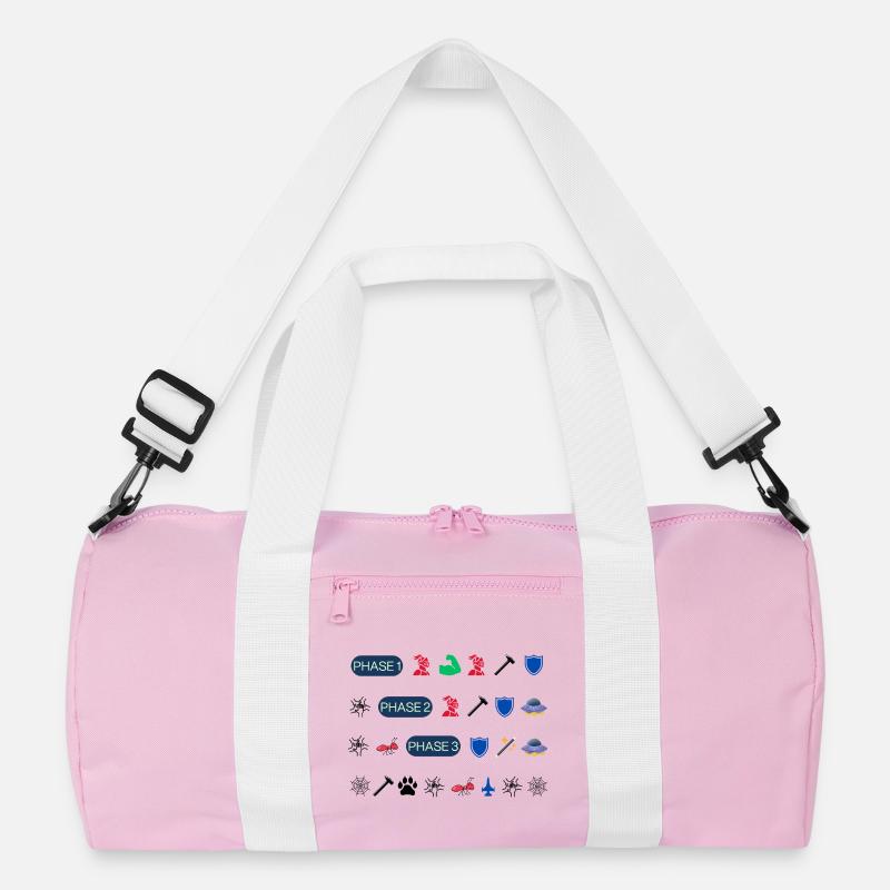 Superhero Order - Recycled Duffel Bag - pink/white