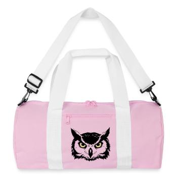 Tête de hibou mystique Nature - Sac de sport recyclé - rose/blanc - Devant
