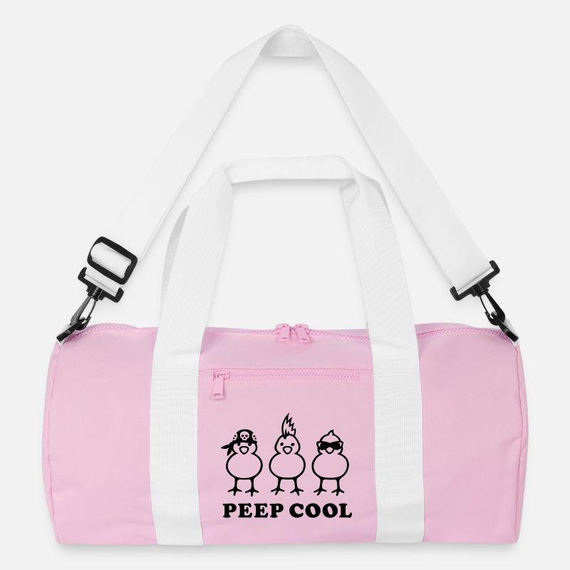 Peep Cool - Recycelte Duffel Bag - Rosa/Weiß