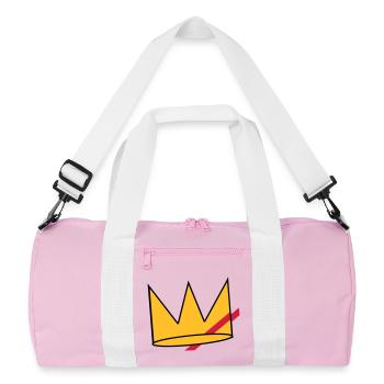 Flowers patch - Recycled Duffel Bag - pink/white - Front
