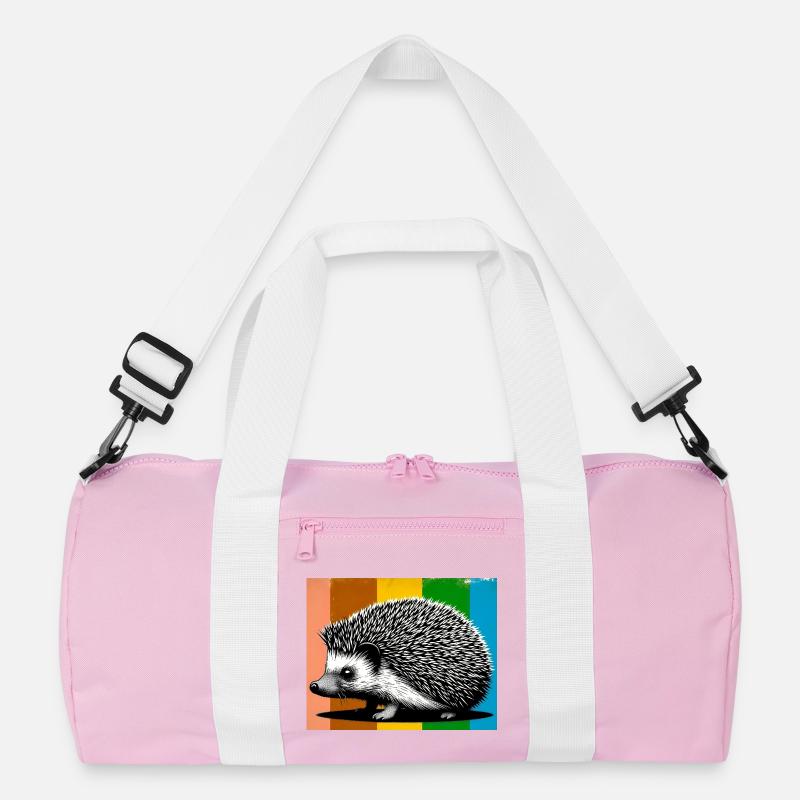 Igel - Recycelte Duffel Bag - Rosa/Weiß